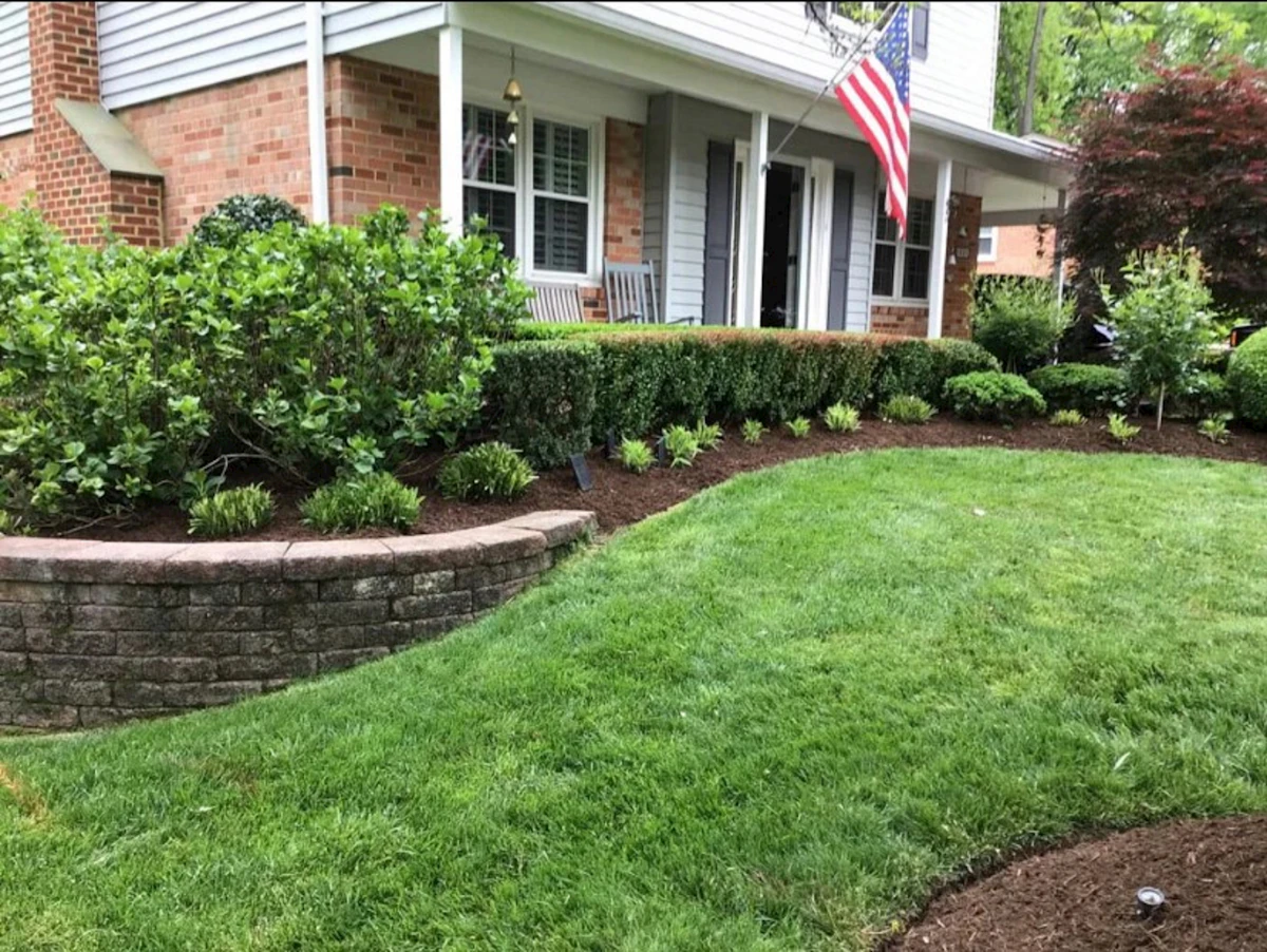 French drain installation in a Spring Hill TN residential yard
